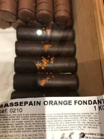 Bûches Massepain orange fondant  (pc)