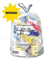 Sacs poubelles transparents Intradel (rouleau de 5 sacs)  (* 100ℓ)